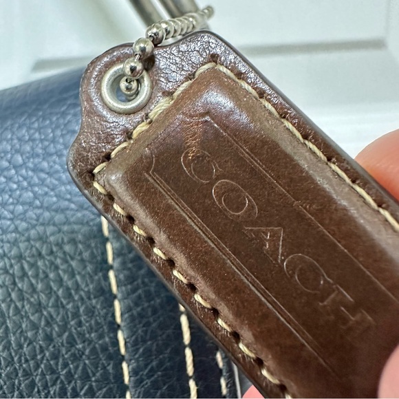 Coach Chelsea Leather Flap Dark Denim Shoulder Bag Vintage Y2K NWT - Picture 12 of 16